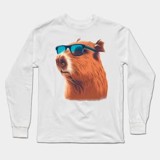 Deal with it capybara Long Sleeve T-Shirt